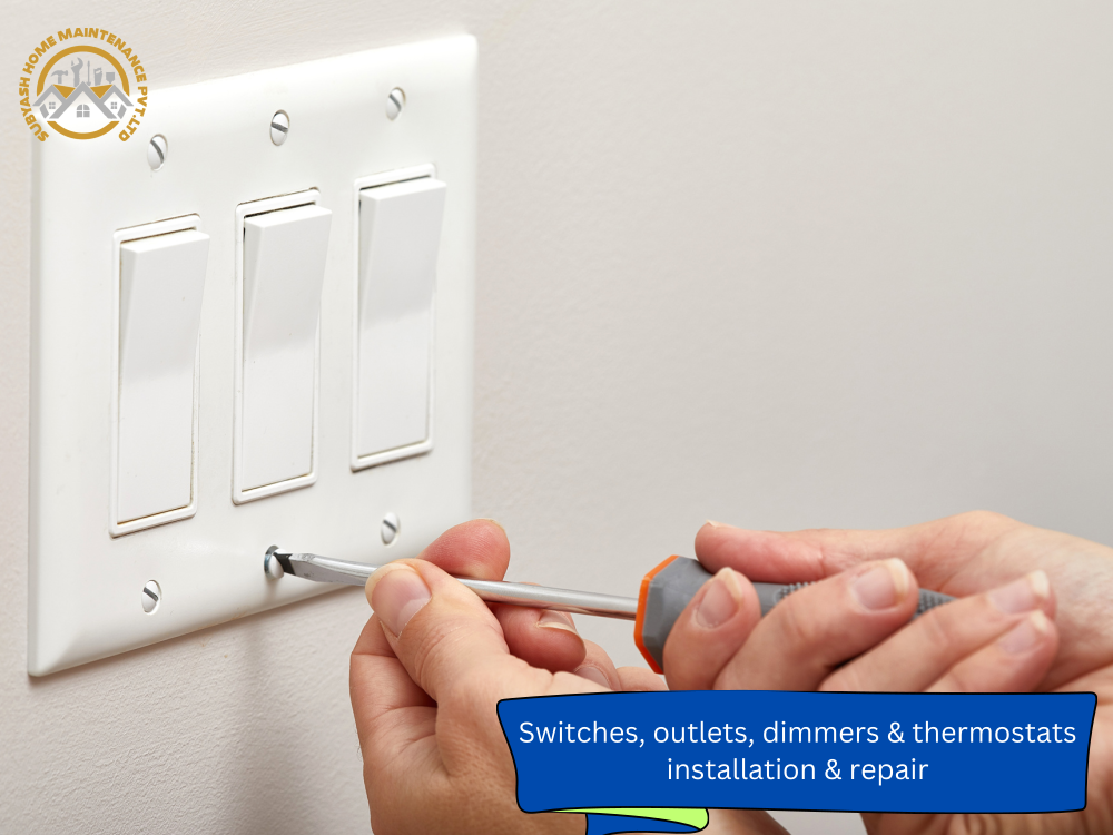 Switches, outlets, dimmers & thermostats installation & repair